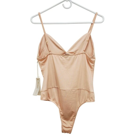 Womens Peach Spaghetti Strap Bodysuit By Iris Size Medium - Picture 3 of 8